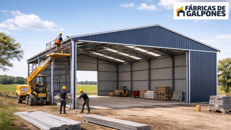 En la imagen se ve un galpon llevado a cabo con el manual de construcción