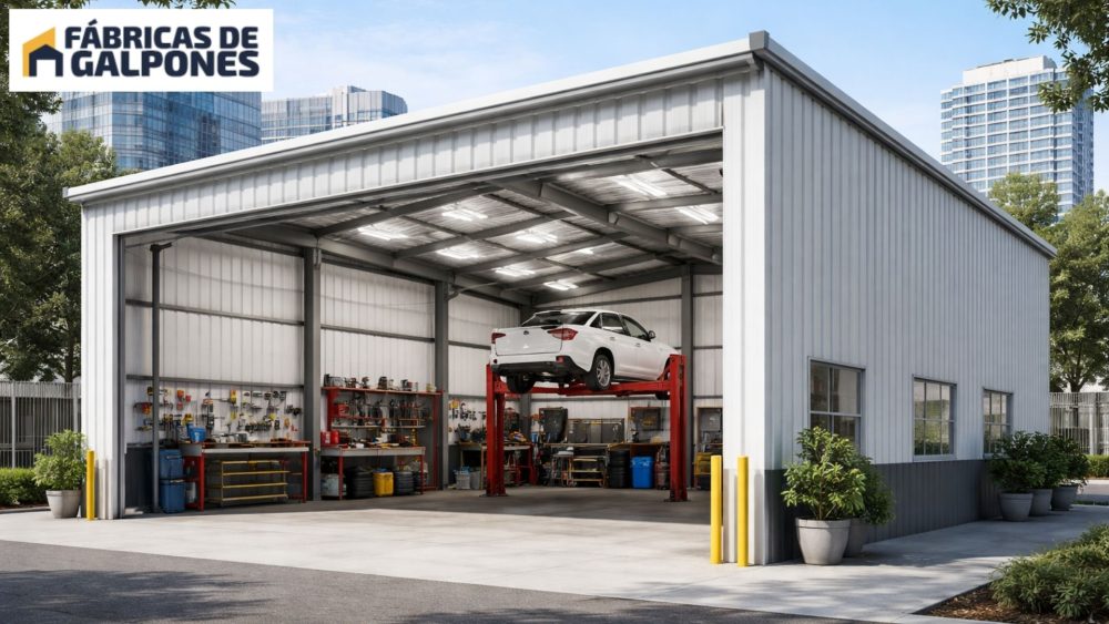 En la imagen se ve la estructura del tinglado finalizada