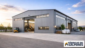 En la imagen se ve un galpon industrial