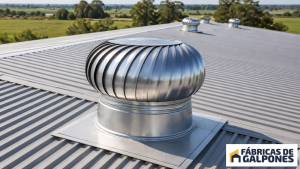 En la imagen se ve eolicos para galpones